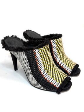 Guess Woven Open Toe Heeled Sandals | 7.5